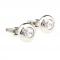 Silver Bull Nose Saucer Cut Crown Crystal Cufflinks 3.JPG